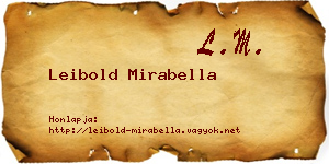 Leibold Mirabella névjegykártya