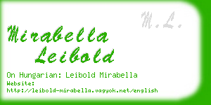 mirabella leibold business card